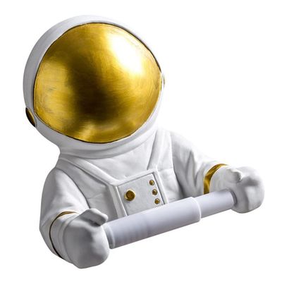 Healifty Paper Towel Holder Astronaut Paper Roll Holder Wall Mount Paper Towel Rack Astronaut Spaceman Statue Figurine for Kitchen Bathroom Astronaut Favors