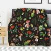 Avalokitesvara Dark Wild Forest Mushrooms Flannel Blanket Super Soft and Warm for Bed Couch Sofa 120x90 Inch for Family view 1