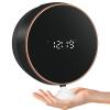 Automatic Soap Dispenser Foam Bathroom: Wall Mount Rechargeable Touchless Adjustable Auto Smart Electric Plastic Black Foaming Soap Dispenser with Clock - Kitchen - Hand Dish Lotion Couple Kids view 1