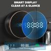 Automatic Soap Dispenser Foam Bathroom: Wall Mount Rechargeable Touchless Adjustable Auto Smart Electric Plastic Black Foaming Soap Dispenser with Clock - Kitchen - Hand Dish Lotion Couple Kids view 3