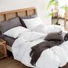 1 Piece Full/Queen Size (90" x 90") Inch Luxury Soft Duvet Cover 800 Thread Count 100% Egyptian Cotton with Zipper Closure & Corner Ties for Duvet Cover - White Solid view 1