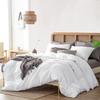 1 Piece Full/Queen Size (90" x 90") Inch Luxury Soft Duvet Cover 800 Thread Count 100% Egyptian Cotton with Zipper Closure & Corner Ties for Duvet Cover - White Solid view 2