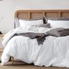 1 Piece Full/Queen Size (90" x 90") Inch Luxury Soft Duvet Cover 800 Thread Count 100% Egyptian Cotton with Zipper Closure & Corner Ties for Duvet Cover - White Solid view 4