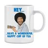 Cheeky Chops Mug Bob Ross Happy Cup of Tea Novelty Gift CMUG89 view 1