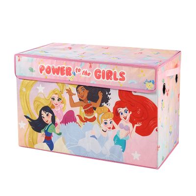 Idea Nuova Disney Princess Collapsible Toy Storage Trunk with Lid, 28" W x 16" D x 14.5" H