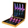 Silverware Set, Cutlery Set 16 Pcs Stainless Steel Dinnerware Fork Spoon Gold Cutlery Set Spoon and Fork Set Stainless Steel Cutlery BY ZZYY (Color : Rainbow 16 pecs) view 1