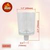Ner Mitzvah Neironim Glass Shabbos Candle Holders with Safety Rubber - Premium Quality Clear Votive Cups, Standard Size for Shabbat, Chanukah and Party Decoration - Pack of 12 view 2