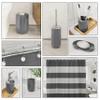 Clara Clark Bathroom Set - Gray Bathroom Accessories Set, 20PC Bathroom Accessory Set, Shower Curtain Set with Liner, Toothbrush Holder, Soap Dispenser, Soap Dish, Toilet Brush Holder, and Trash Can view 3