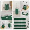 Clara Clark Bathroom Set - Green Bathroom Accessories Set, 20PC Bathroom Accessory Set, Shower Curtain Set with Liner, Toothbrush Holder, Soap Dispenser, Soap Dish, Toilet Brush Holder, and Trash Can view 3