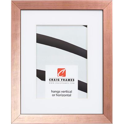 Craig Frames Milano, 12 x 36 Inch Picture Frame Matted to Display an 8 x 32 Inch Photo, Rose Gold