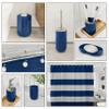 Clara Clark Bathroom Set - Navy Bathroom Accessories Set, 20PC Bathroom Accessory Set, Shower Curtain Set with Liner, Toothbrush Holder, Soap Dispenser, Soap Dish, Toilet Brush Holder, and Trash Can view 3