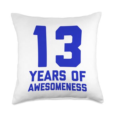 13th Birthday Shirt Gift Boys Age 13 Thirteen Year Old Boy Throw Pillow