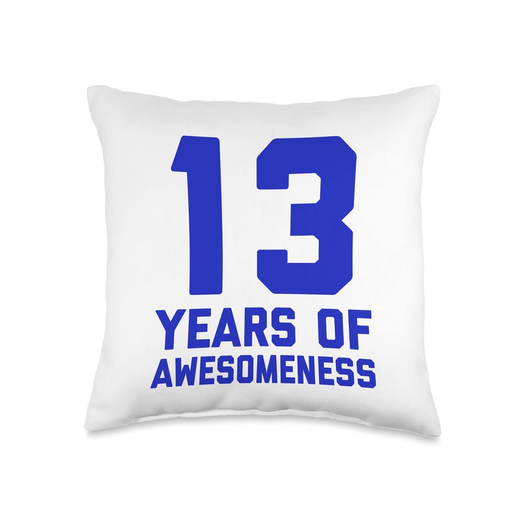 13th Birthday Shirt Gift Boys Age 13 Thirteen Year Old Boy Throw Pillow