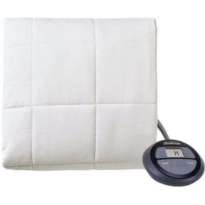 Sunbeam PMP Electric Mattress Pad, 14"x14", White