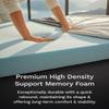 ViscoSoft 4 Inch Memory Foam Mattress Topper Twin XL - Select High Density Extra Long Ventilated Mattress Pad - Removable Bamboo-Rayon Cover view 4