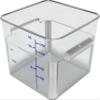 Carlisle FoodService Products Squares Square Food Storage Container with Stackable Design for Catering, Buffets, Restaurants, Polycarbonate (Pc), 12 Quarts, Clear view 3