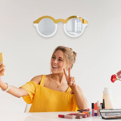 4ArtWorks - Cool Sunglasses Wall Decor, Sunglasses Wall Art Mirror, Optometry Wall Decor, Eyeglasses Mirror, Cool Dorm Mirror - Ready to Hang Acrylic