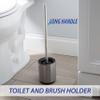 Bath Bliss Toilet Brush and Holder | Bathroom Cleaning | Durable Brush Head | Fingerprint Proof | Open Holder | Long Handled | Sliver | Stainless Steel view 2