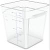 Carlisle FoodService Products Squares Square Food Storage Container with Stackable Design for Catering, Buffets, Restaurants, Polycarbonate (Pc), 22 Quarts, Clear view 1