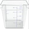 Carlisle FoodService Products Squares Square Food Storage Container with Stackable Design for Catering, Buffets, Restaurants, Polycarbonate (Pc), 22 Quarts, Clear view 2