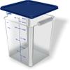 Carlisle FoodService Products Squares Square Food Storage Container with Stackable Design for Catering, Buffets, Restaurants, Polycarbonate (Pc), 22 Quarts, Clear view 4