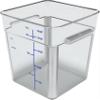 Carlisle FoodService Products Squares Square Food Storage Container with Stackable Design for Catering, Buffets, Restaurants, Polycarbonate (Pc), 18 Quarts, Clear view 1