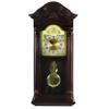 Bedford Clock Collection 25.5 Inch Antique Mahogany Cherry Oak Chiming Wall Clock with Roman Numerals , Brown view 1