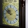 Bedford Clock Collection 25.5 Inch Antique Mahogany Cherry Oak Chiming Wall Clock with Roman Numerals , Brown view 2