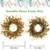26 Inch Summer Front Door Wreath Daisy Wreaths Front Door Orange Cream Grapevine Wreath Wild Grass Blossom Foliage Flower on Farmhouse Wreath for Festival Celebration Party Window Home Decor view 2