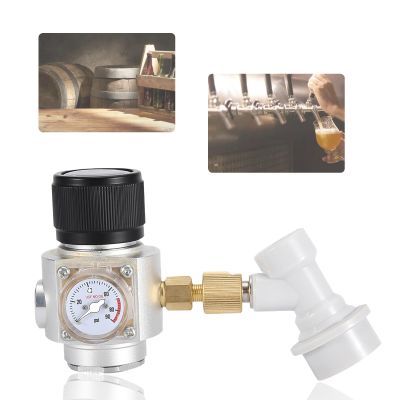 Beer Keg Charger CO2 Dispenser,Mini 0-90 PSI CO2 Regulator Keg Kit,Portable Beer Keg CO2 Charger Regulator with Gas Disconnect Device for Home Brew