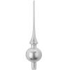 Inge-Glas Traditional Stripes White Matte German Glass Tree Topper 11.9 Inch view 1