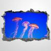 Jellyfish Sea Life Wall Stickers Tropical Sea Wall Decal Decor Mural Wall Stickers Mural Smashed Wall Art Removable Poster Vinyl decals For Bedroom Living Room Playroom Nursery Office Shop,32'' sj400 view 1