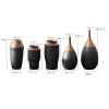 Black Ceramic Vase (Size:24 * 50CM) view 2