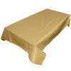 lovemyfabric Classic Faux Silk Dupioni Polyester Tablecloth/Home/Wedding/Picnic/Diner/Holiday/School/Convention Booth/Event Table Dcor (56" x 120", Gold) view 1