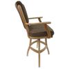 Barstools 4U Tobias Designs Classic 35" Swivel Wood Extra Tall Bar Stool in Checkered/Natural view 4
