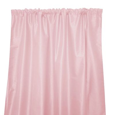 lovemyfabric Classic Faux Silk Solid Polyester Curtain Panel 56 Inch Wide/Window Dcor/Backdrop/Classroom/Bedroom/Cabin/Hotel/Guest Room Window Curtains (63" Long, Pink)