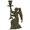 CatholicStore Angel Candle Holder in Antique Brass, 9.75", Made in Italy view 2
