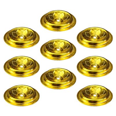 Cabilock Oil Lamp Wicks 9pcs Oil Float Oil Lamps for Indoor Use Table Accessories Supplies Butter Lamp Stand Gold Tea Lights Exquisite Wick Floating Holders Tray Rack Aluminum