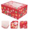 DOITOOL 10pcs Christmas Pastry Boxes Sturdy Paper Muffin Packaging for Desserts Cookies Elegant Design for Home Baking view 3