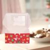 DOITOOL 10pcs Christmas Pastry Boxes Sturdy Paper Muffin Packaging for Desserts Cookies Elegant Design for Home Baking view 4