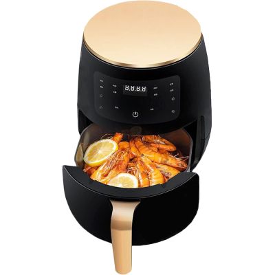 Air Fryer with Rapid Air Circulation System, 60 Minute Timer and Adjustable Temperature Control for Healthy Oil Free or Low Fat Cooking, 1400 W, 4.5 L, Black