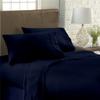 USA King Sheet Set in Navy Blue Stripe 600 Thread-Count 100% Egyptian Long Staple Cotton, Sateen Weave for Soft and Silky Feel, Breathable 4-Piece Bedsheet, Elasticized 10'' Extra Deep Pocket view 2
