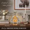 Elephant Love Candle Holder Statue - Ivory 14th Anniversary, Couples, Parents Valentine's Present - Unique Gift Home Decor for Women Living Room or Bedroom - Flickering LED Candle Included view 4
