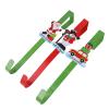 QSDGFH 3 Pack Christmas Wreath Hanger for Front Door, Adjustable Metal Hook with Snowman Reindeer, Holiday Hook Decoration for Hanging Garland Wreath view 1