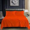 5 PCS Combo Package Includes-1 PC Baffle Pinch Pleated Comforter/Quilted + 4 PCS Bed Sheet Set-100% Egyptian Cotton-600 Thread Counts Ultra Soft Twin Size | Orange Premium Bedding Collection view 2