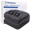 Westinghouse Electric Blanket Queen Size, Super Cozy Soft Flannel 84"" x 90"" Heated Blanket with 10 Fast Heating Levels & 1-12 Auto-Off, Machine Washable, ETL&FCC Certification, Charcoal view 1
