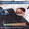 Westinghouse Electric Blanket Queen Size, Super Cozy Soft Flannel 84"" x 90"" Heated Blanket with 10 Fast Heating Levels & 1-12 Auto-Off, Machine Washable, ETL&FCC Certification, Charcoal view 2