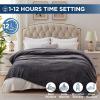 Westinghouse Electric Blanket Queen Size, Super Cozy Soft Flannel 84"" x 90"" Heated Blanket with 10 Fast Heating Levels & 1-12 Auto-Off, Machine Washable, ETL&FCC Certification, Charcoal view 3