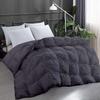 All-Season Classic Pinch Pleated Comforter Twin Size, Dark Grey 100% Pure Soft Cotton 500 GSM Fill Power Fluffy, Baffle Box Goose Down Alternative Ultra-Soft 1 Piece Comforter/Duvet Insert view 1