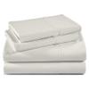 1000-Thread-Count 100% Cotton Bed Sheets, 4-Pc King-XL Sheet Set, Single Ply Long-Staple Yarns, Sateen Weave, Fits Mattress Upto 22" Deep Pocket (Ivory) view 1